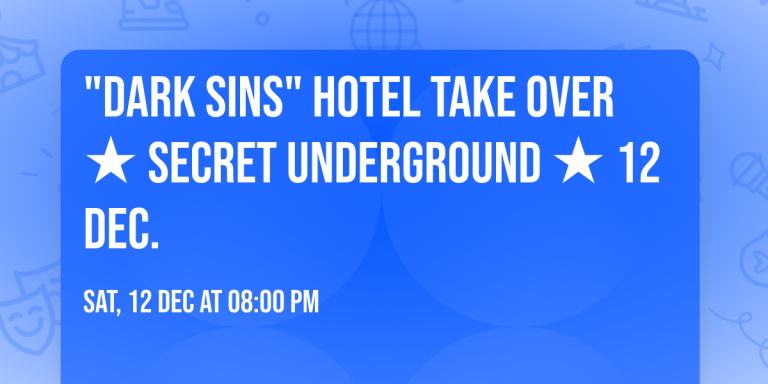 "DARK SINS" Hotel Take Over ★ Secret Underground ★ 12 Dec. — Uitgaan in Tilburg