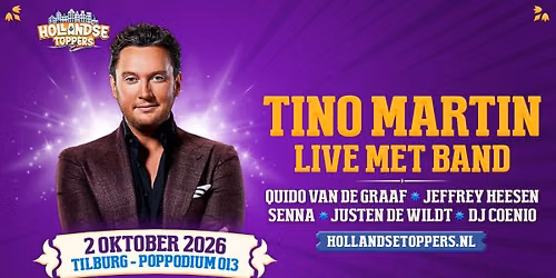 Tino Martin: live met band – Poppodium 013 — muziek in Tilburg